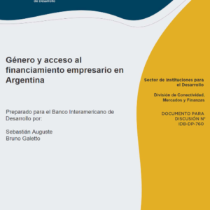 Género y acceso al financiamiento empresario en Argentina