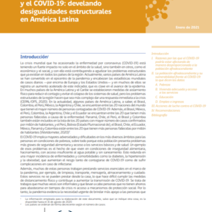 Las personas afrodescendientes y el COVID-19: develando desigualdades estructurales en América Latina