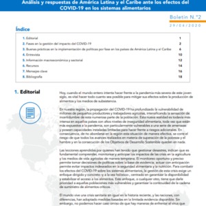 Análisis y respuestas de América Latina y el Caribe ante los efectos del COVID-19 en los sistemas alimentarios N° 2