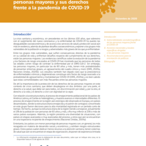 Desafíos para la protección de las personas mayores y sus derechos frente a la pandemia de COVID-19