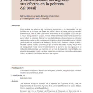 Crecimiento económico y concentración del ingreso: sus efectos en la pobreza del Brasil.