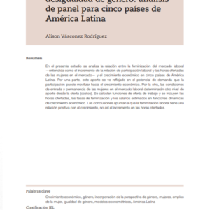 Crecimiento económico y desigualdad de género: análisis de panel para cinco países de América Latina.