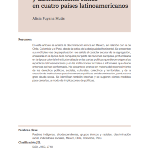 Desigualdad horizontal y discriminación étnica en cuatro países latinoamericanos.