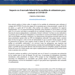 Impacto en el mercado laboral de las medidas de aislamiento para combatir el COVID-19